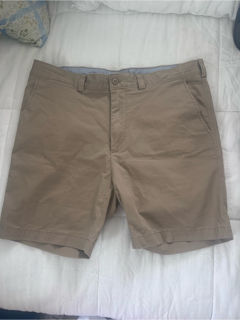 Excellent Condition Mens Flat Front Dressy Khaki Cremieux sz36